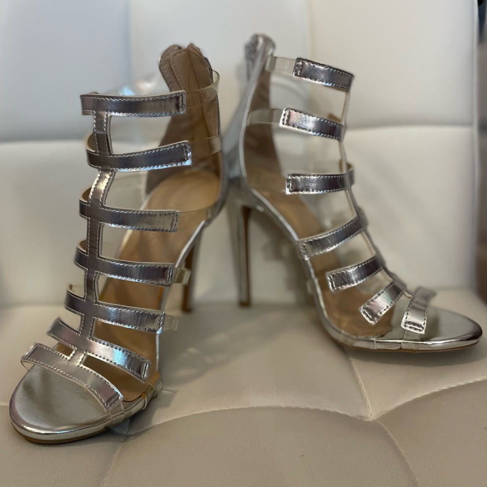 Silver & Clear Rue21 Women’s High Heels